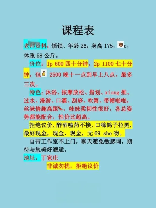 丁家庄大长腿锁锁