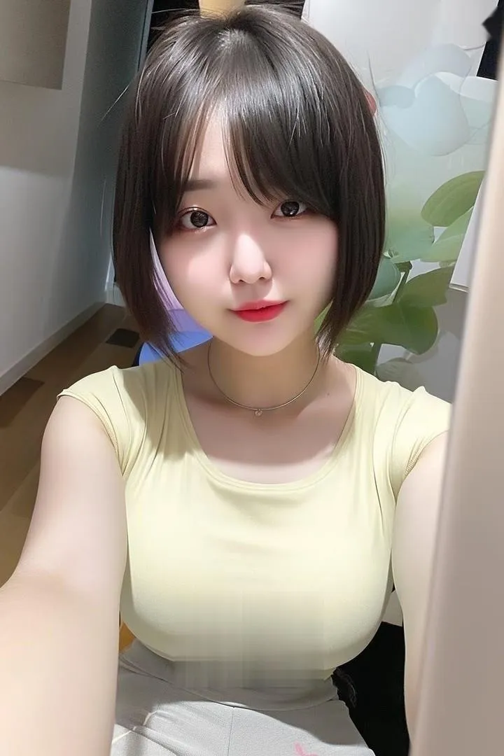 短发微胖型大胸琪琪