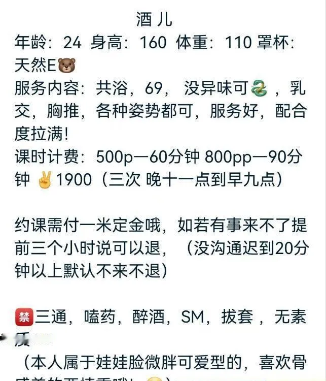 锦江区大胸酒儿